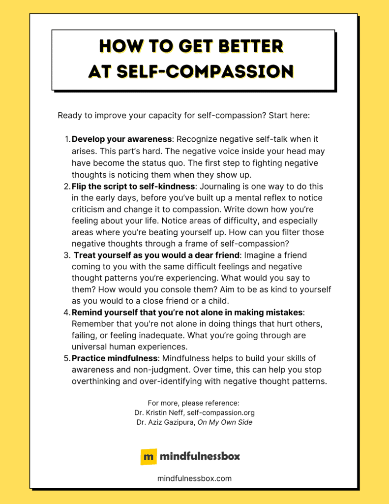 How to Get Better at Self Compassion