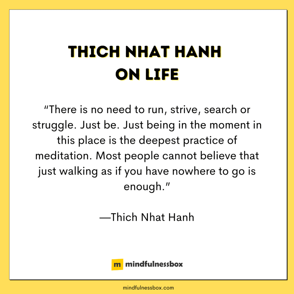 Thich Nhat Hanh quote about life B