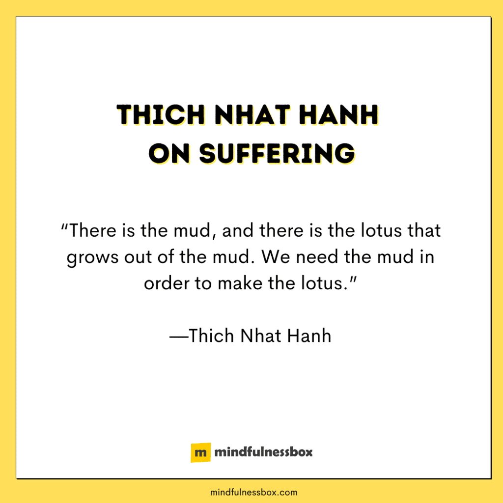 Thich Nhat Hanh quote about suffering B
