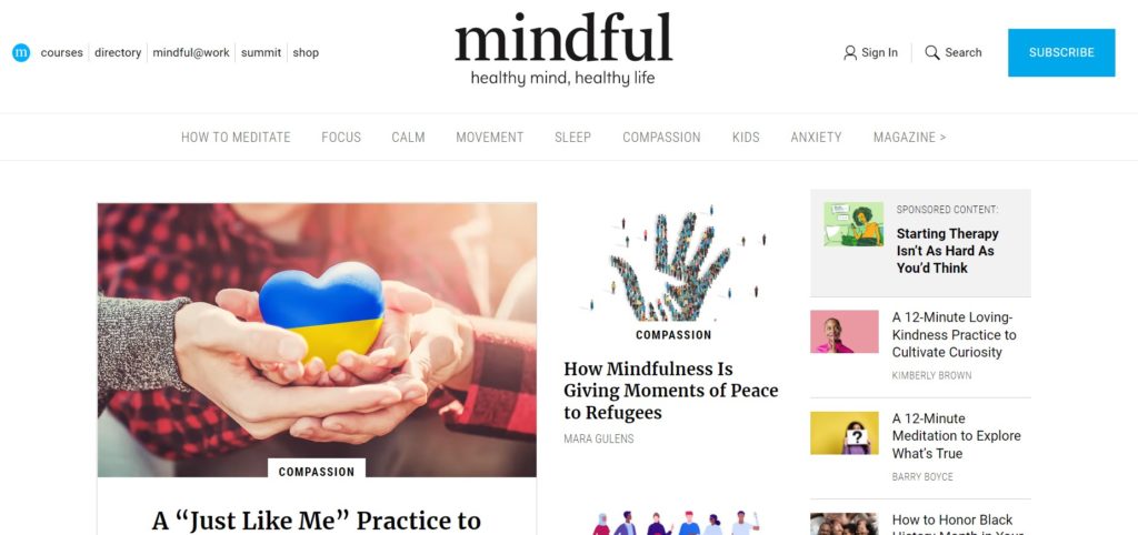 top mindfulness blog mindful.org