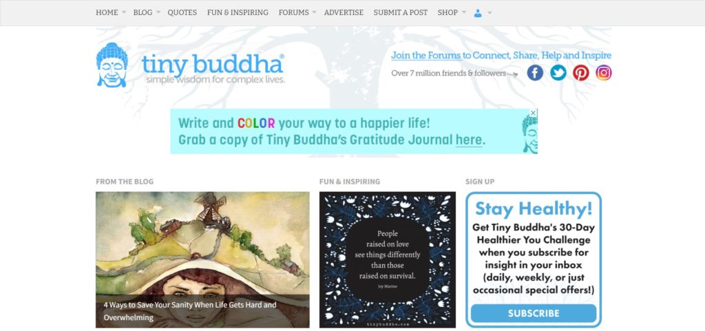 top mindfulness blog tiny buddha
