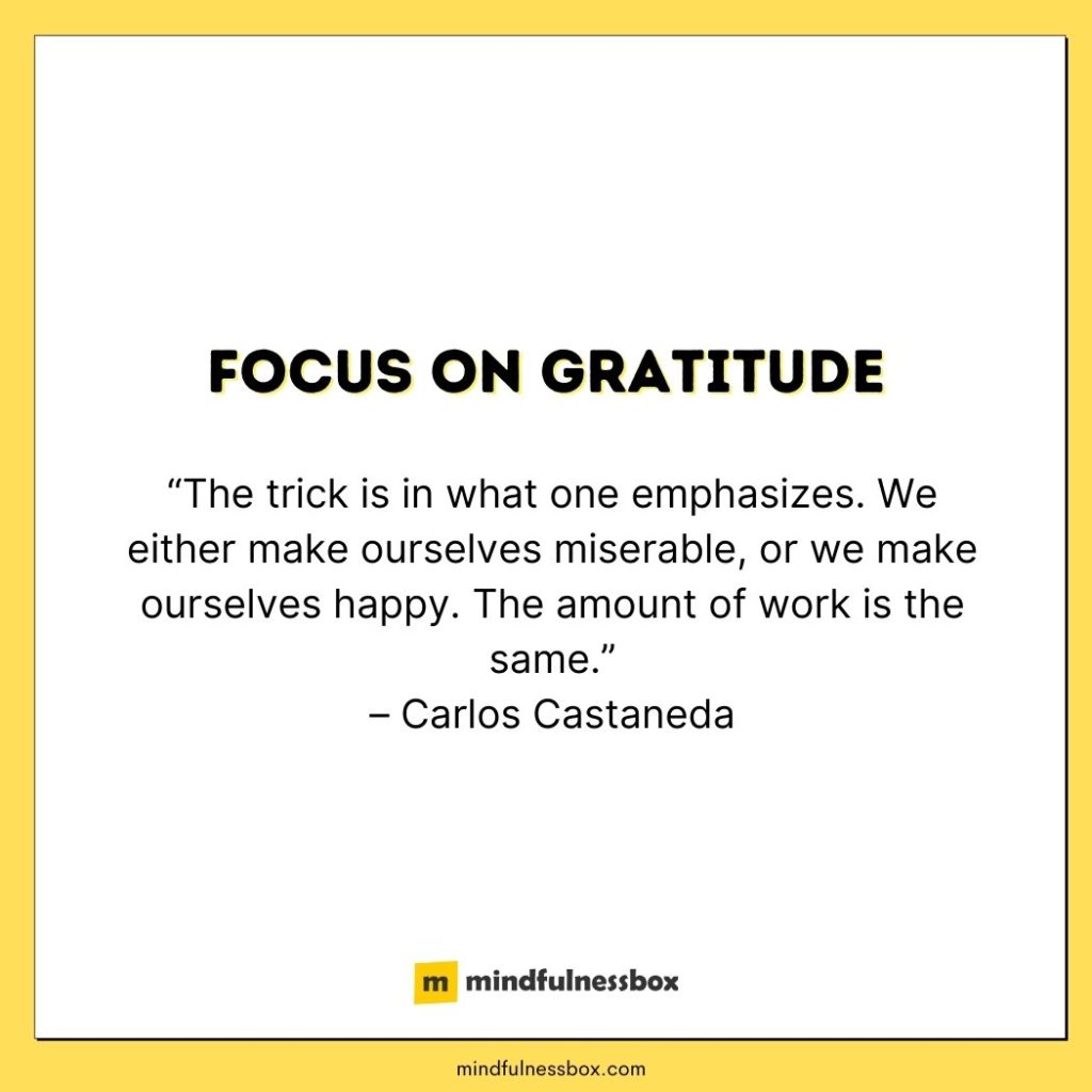 Focus on Gratitude