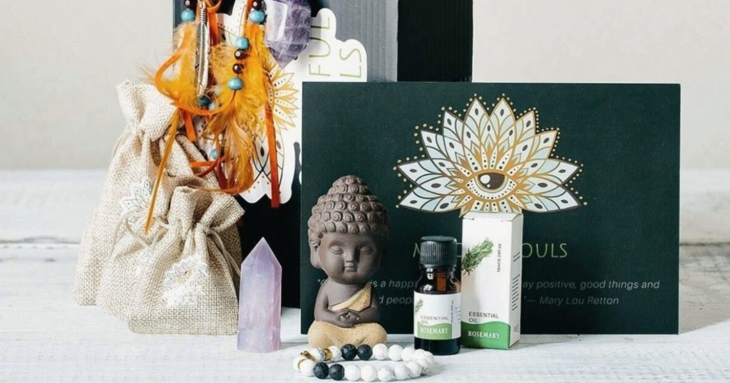 The contents of mindful soul subscription boxes
