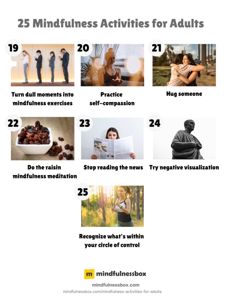 Mindfulness activities for adults 3 raisin exercise