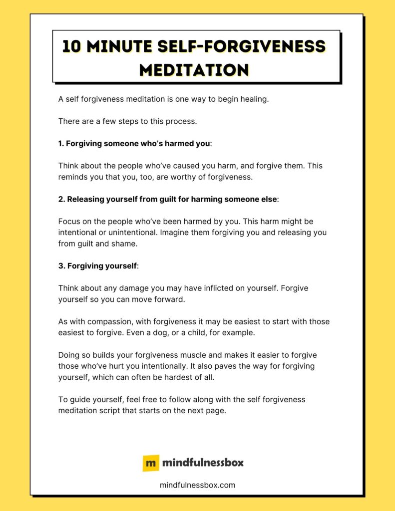 Self Forgiveness Meditation