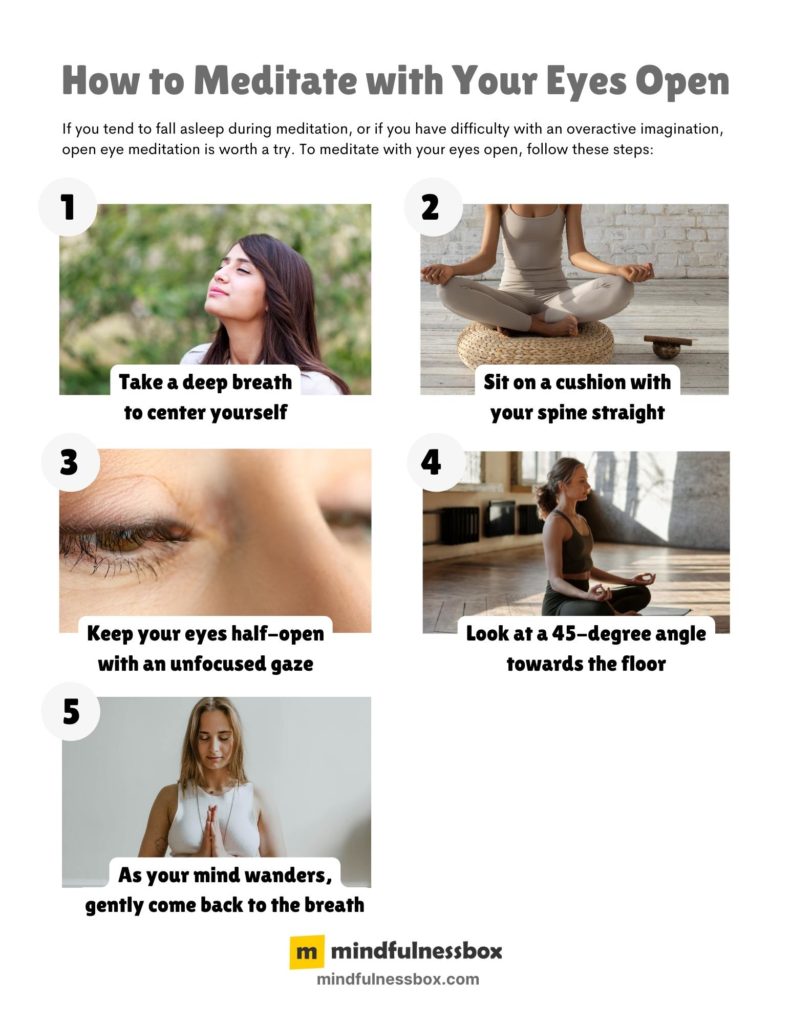 How to meditate with your eyes open in five steps