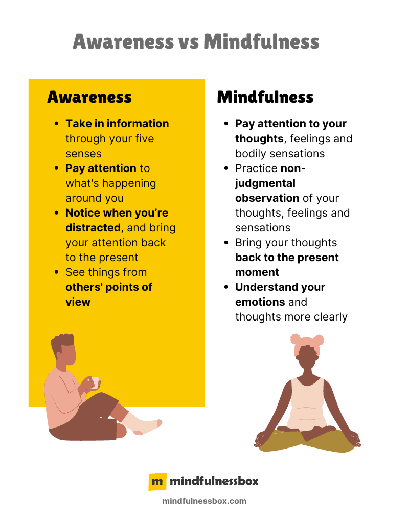 Awareness vs Mindfulness