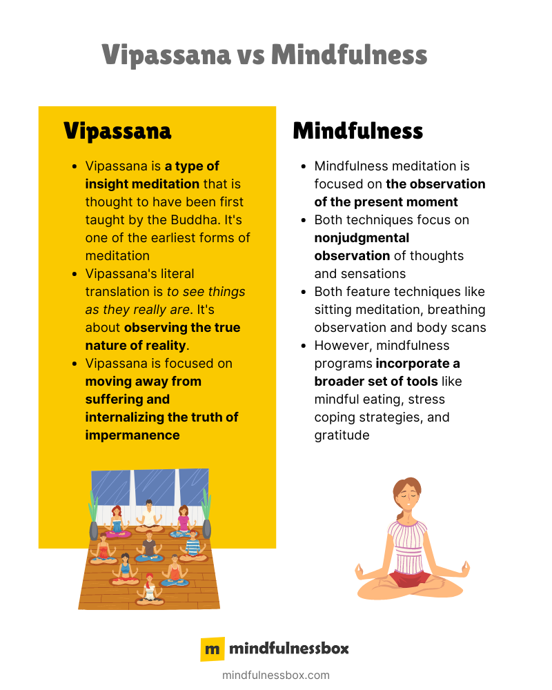 Vipassana vs Mindfulness Meditation 2