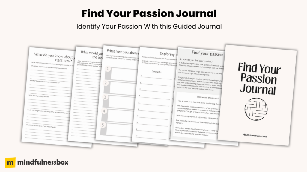 Printable Find Your Passion Journal