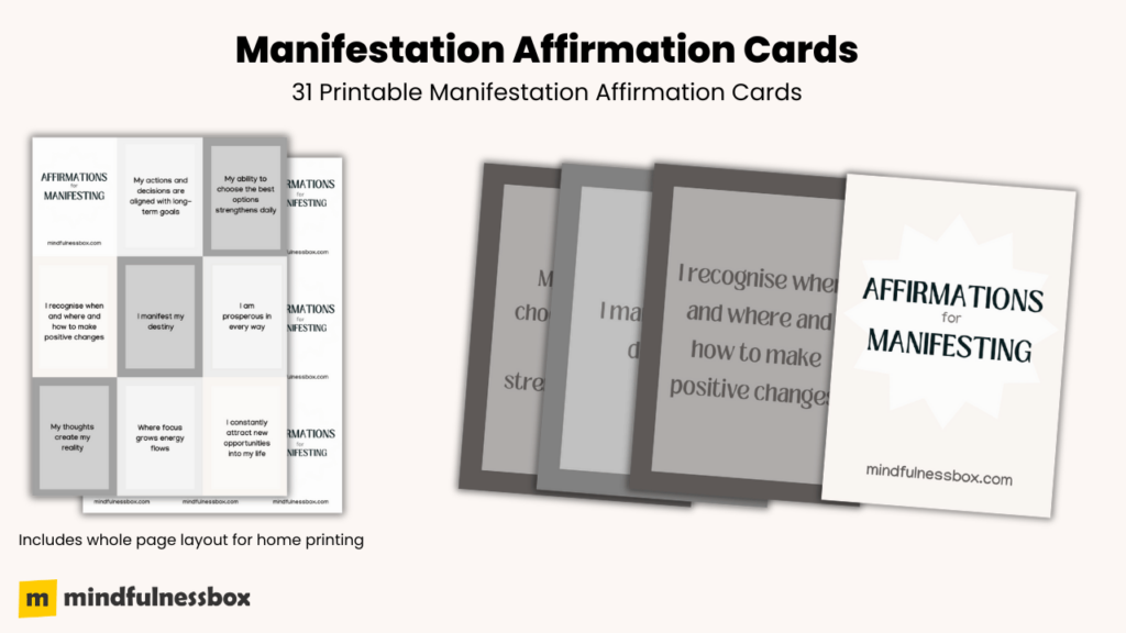 Printable Manifestation Affirmation Cards