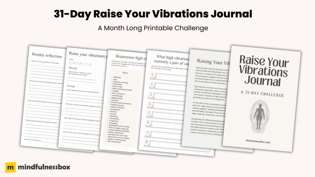 Printable Raise Your Vibrations Journal