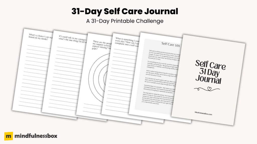 Printable Self Care Journal