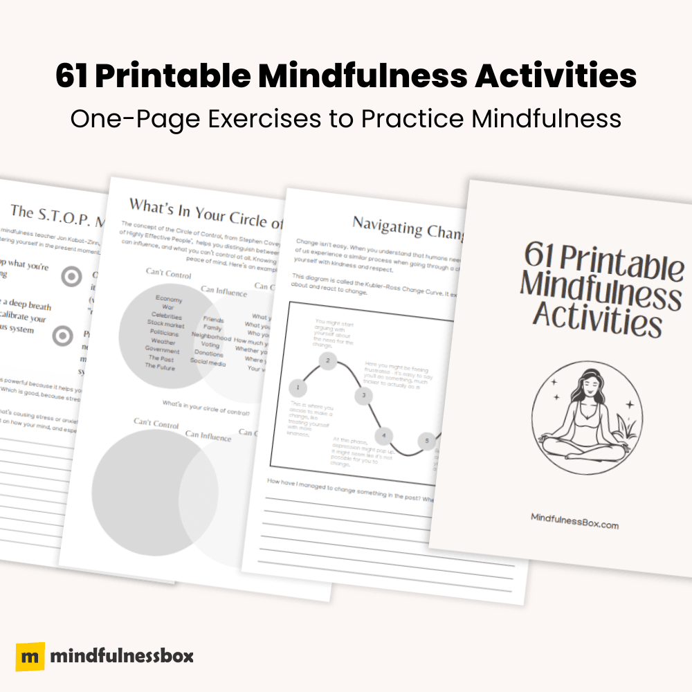 Printable Mindfulness Activities Instant Download