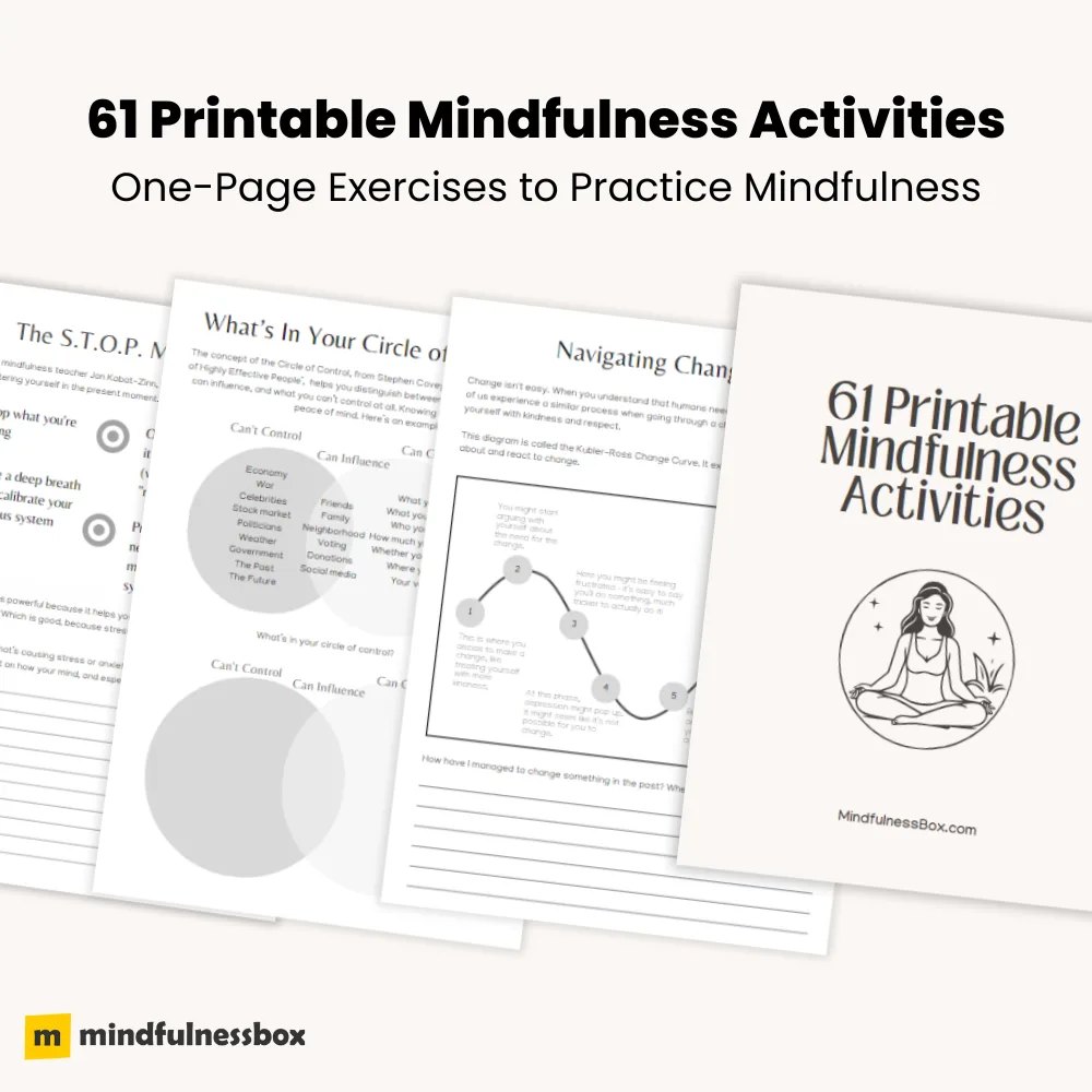 Printable Mindfulness Activities Instant Download